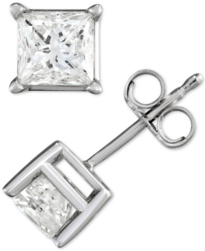 image of Diamond Princess Stud Earrings (1-1/2 ct. t.w.) in 14k White Gold