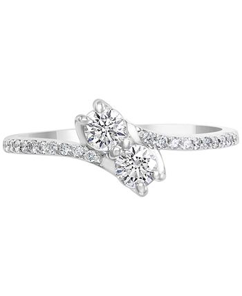 EFFY Collection - Diamond By-Pass Ring (1/2 ct. t.w.) in 14k White Gold