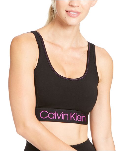 Calvin Klein Logo Medium-Impact Sports Bra & Reviews - All ...