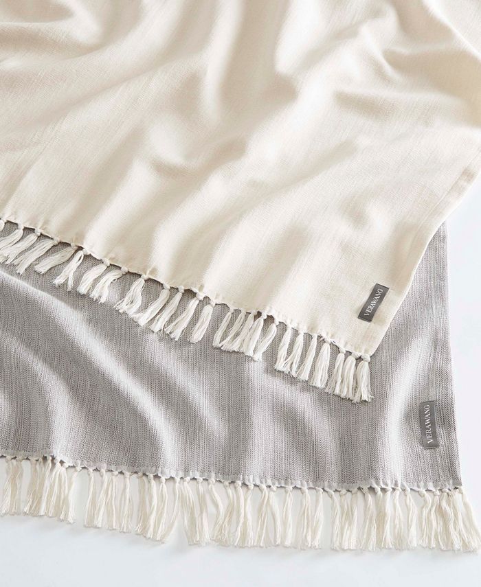 Vera Wang - Twill Fringe Lace Throw