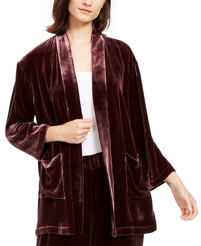Eileen Fisher Velvet Shawl Collar Kimono Regular Petite Macy s