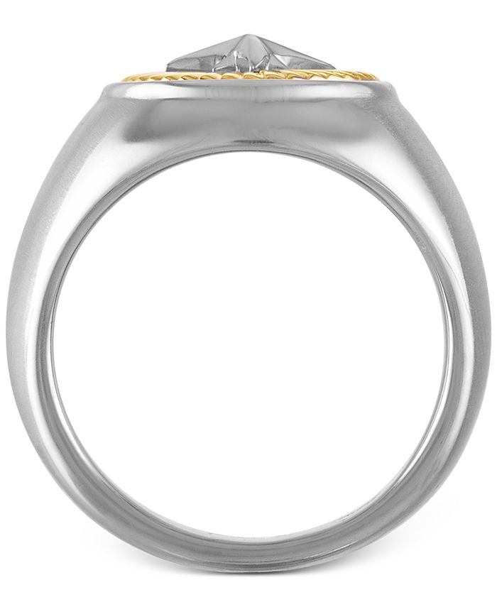 Esquire Men's Jewelry TwoTone North Star Ring in Sterling Silver & 14k