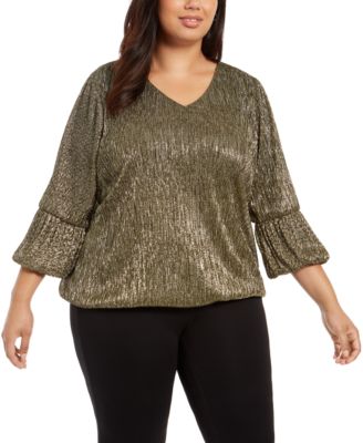 macy's alfani plus size tops