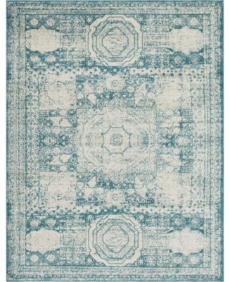 Bayshore Home Mobley Mob2 Turquoise Area Rug Collection - Macy's
