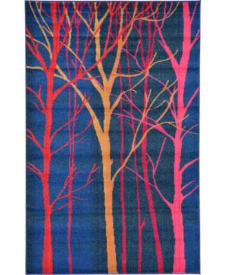 Bayshore Home Newwolf New4 Blue Area Rug Collection