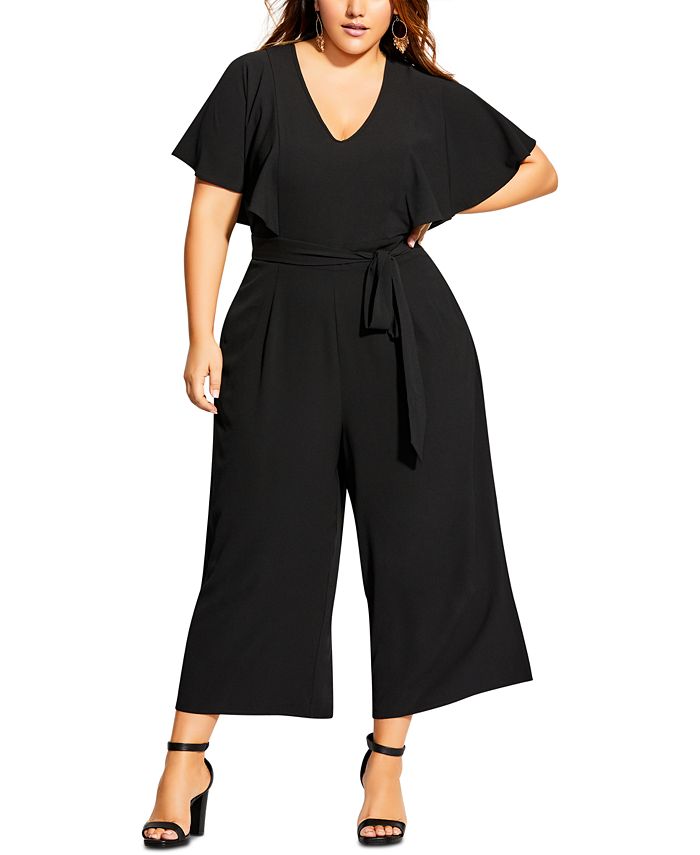City Chic Trendy Plus Size Romantic Jumpsuit Macy s