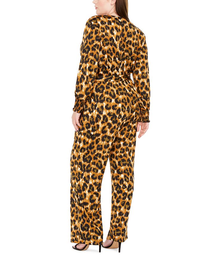 NY Collection Plus Size FauxWrap Jumpsuit Macy's
