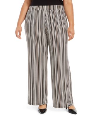 plus size striped palazzo pants