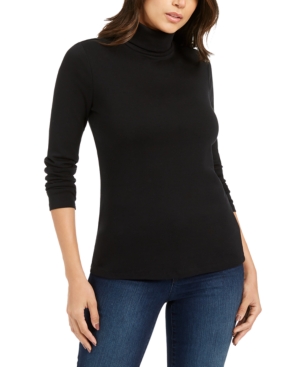 image of Charter Club Pima Turtleneck Top, Created for Macy-s
