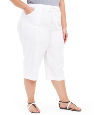 macy's white capri pants