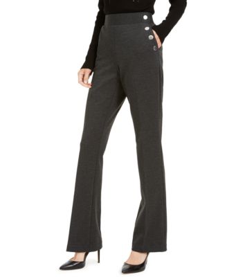 INC International Concepts - Side-Button Bootcut Pants