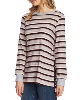 Vince Camuto - Striped Crewneck Sweater