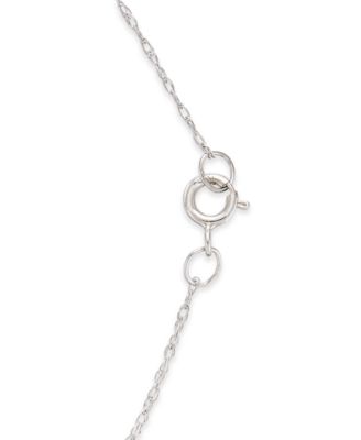 Diamond Baby Cross 18" Pendant Necklace (1/5 ct. t.w.) in 14k White, Yellow or Rose Gold