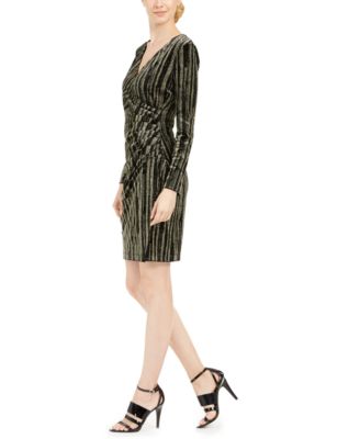 macy's calvin klein velvet dress