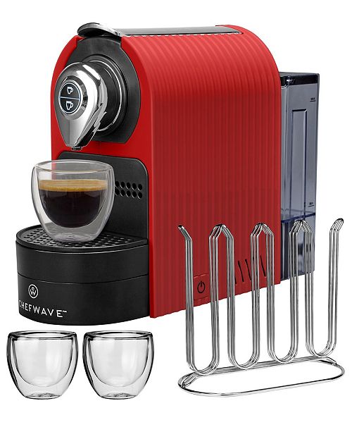Chefwave Kava Mini Espresso Machine For Nespresso Compatible Capsule Reviews Coffee Makers Kitchen Macy S