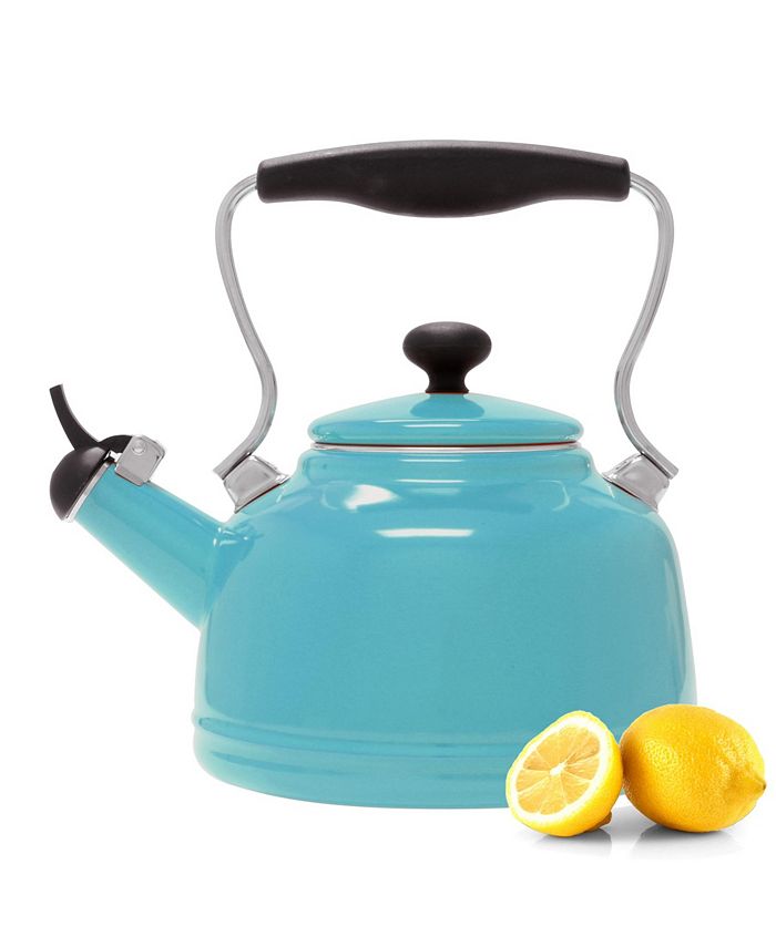 Chantal 1.7Qt. EnamelOnSteel Vintage Teakettle Aqua Macy's