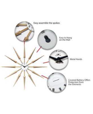 Sunburst Wall Clock