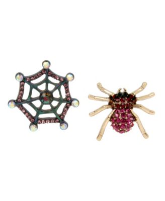 Betsey Johnson - Spider Stud Mismatch Earrings