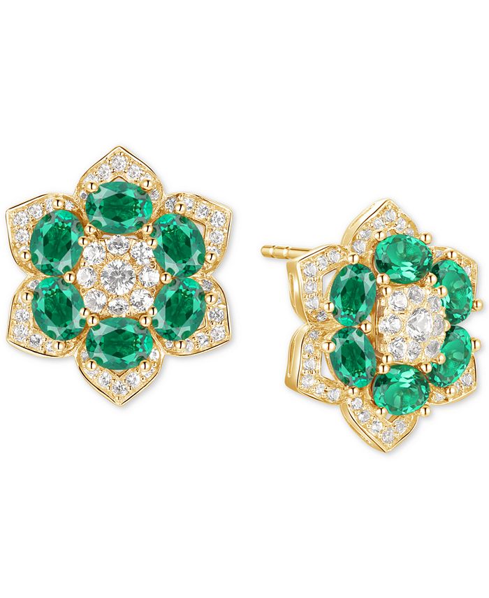 Macy's emerald earrings new arrivals