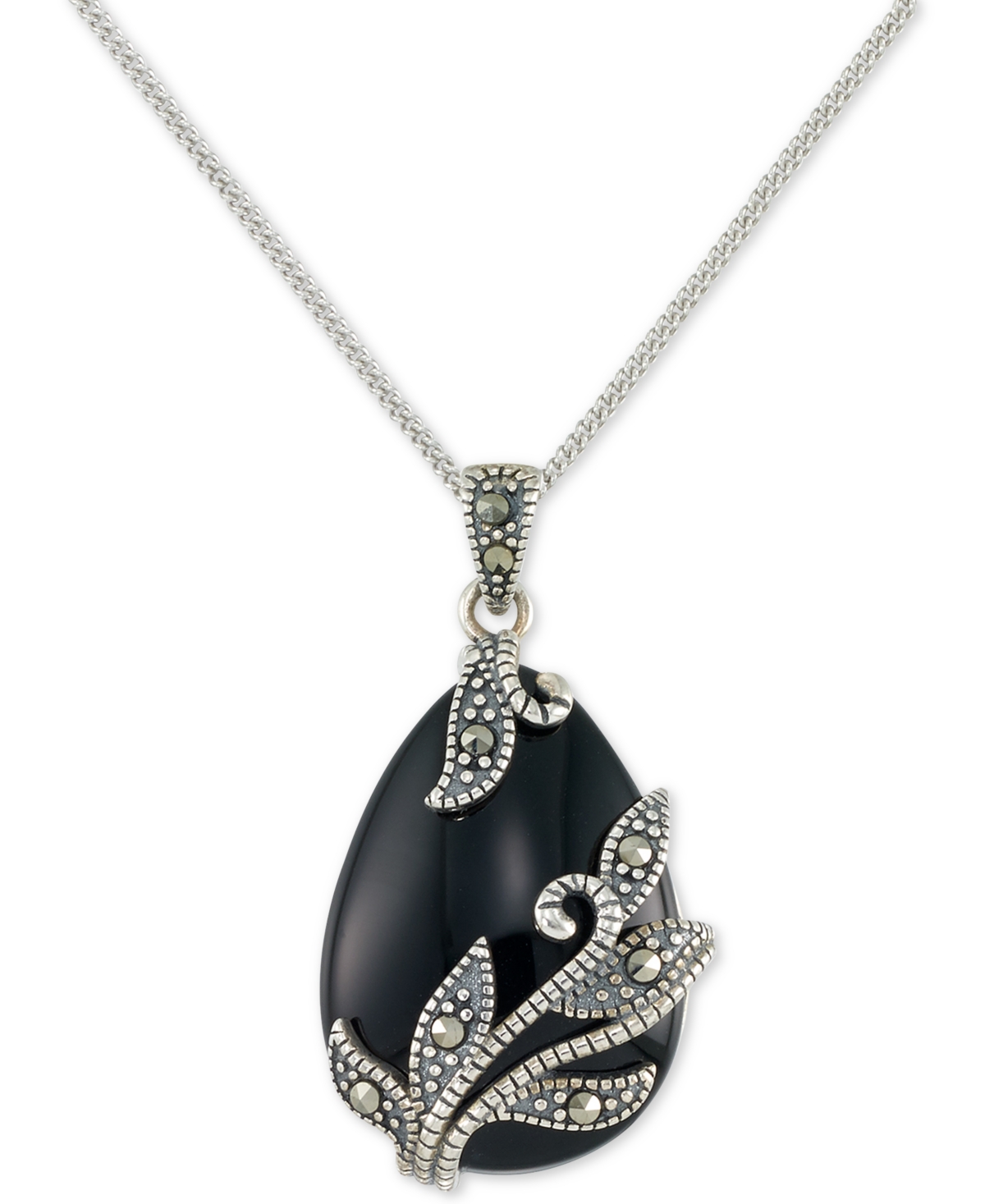 Onyx (16 x 22 x 5mm) &Teardrop 18