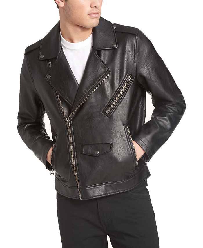 Levi's Men's Asymmetrical Faux Leather Jacket - Macy's