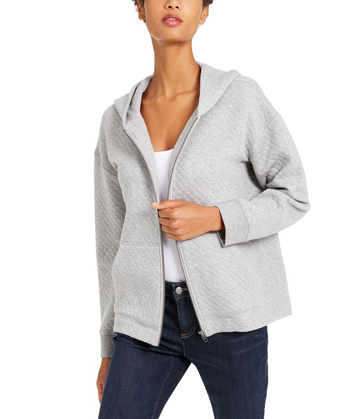 Eileen Fisher Hooded Zip-Front Top, Created for Macy's - Macy's