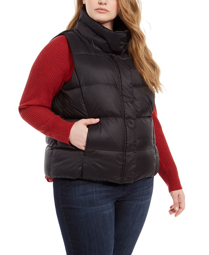 Eileen Fisher Plus Size Puffer Vest - Macy's