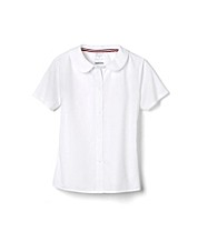 Tommy Hilfiger Short Sleeve Interlock Peter Pan Collar Girls Polo Shirt School Uniform 