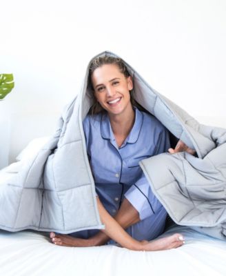 Luna - 10lb Weighted Blanket, 41"x 60" - Light Grey