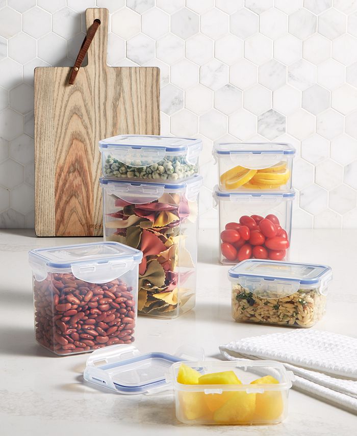 Lock & Lock Easy Essentials 14-Piece Rectangular Food Storage Container Set
