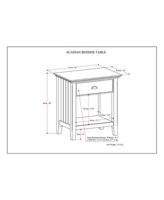 Acadian Bed Table