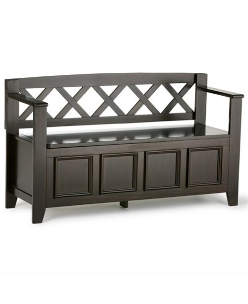 Simpli Home Amherst Storage Bench Reviews Furniture Macy S