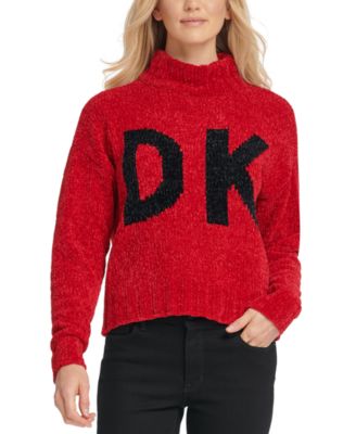 DKNY - Graphic Mock-Neck Sweater