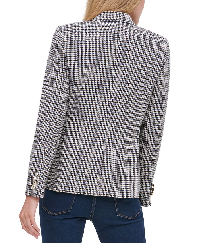 Tommy Hilfiger Two-Button Houndstooth Blazer - Macy's