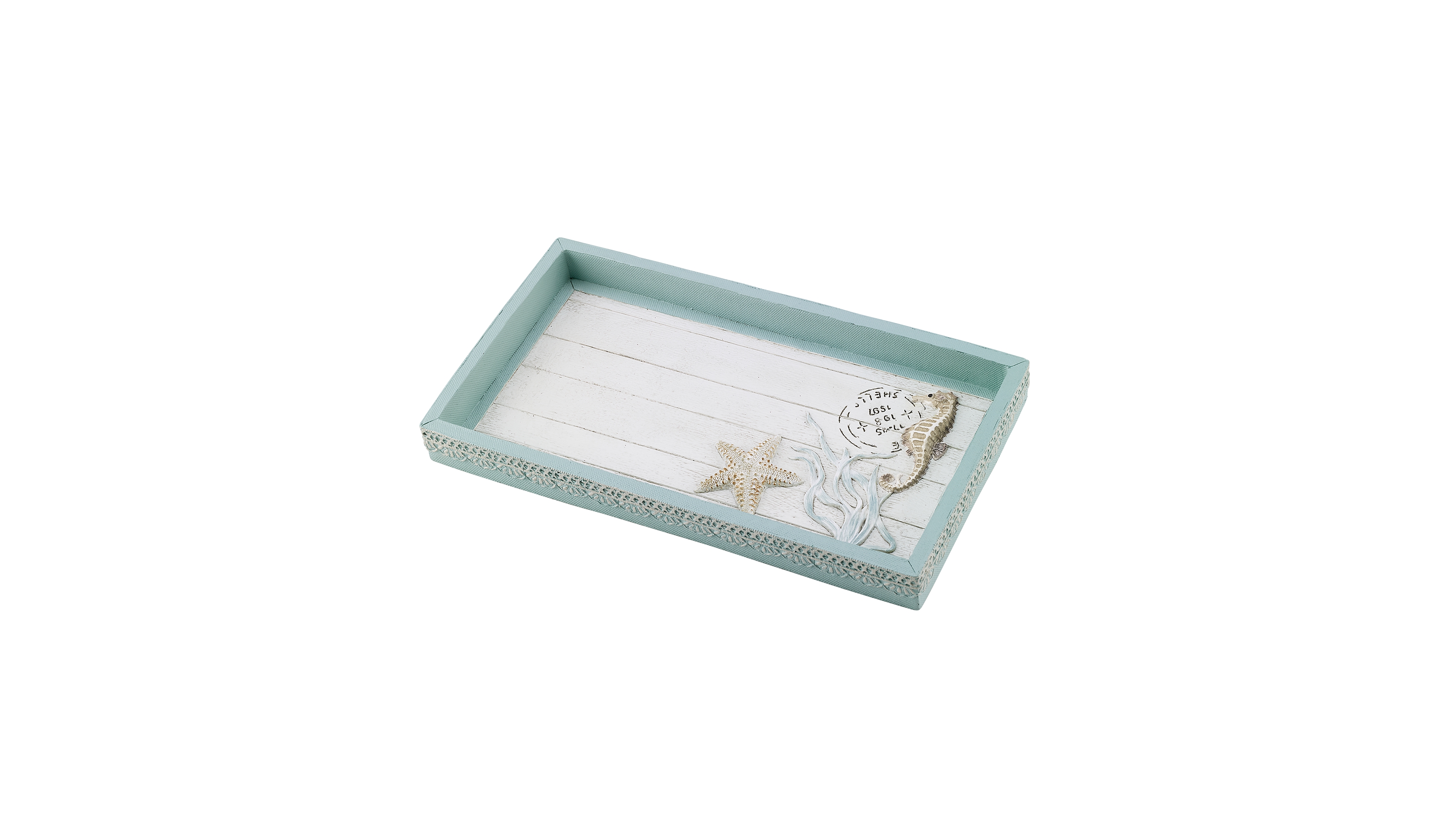 Avanti Farmhouse Shell Textured Resin Bathroom Tray