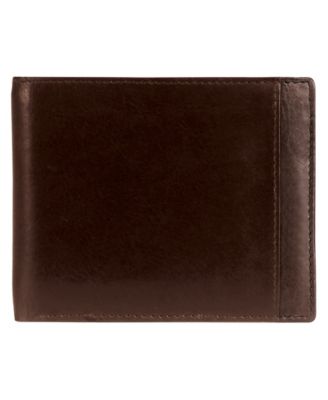 Casablanca Collection Men's RFID Secure Center Billfold with Removable Center Wing Passcase