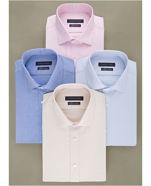 Tommy Hilfiger Men S Athletic Fit Performance Stretch Th Flex Collar
