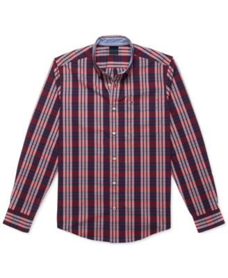 tommy hilfiger men's plaid shirt