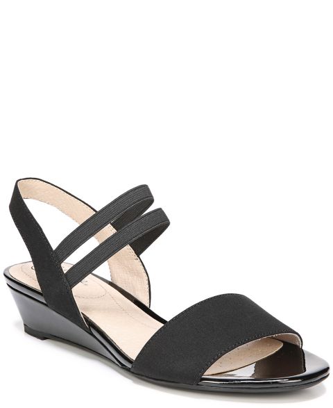 Женские сандалии LifeStride Yolo Ankle Strap Wedge, цвет: Чёрный