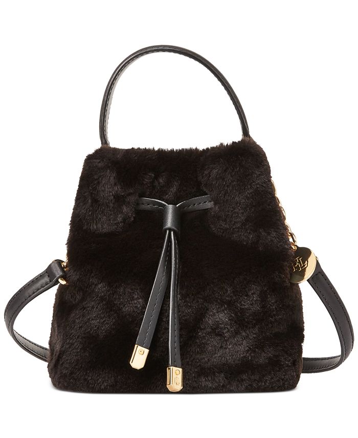 Lauren Ralph Lauren Faux Fur Debby Drawstring Bag Macy s