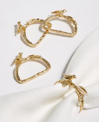Martha Stewart Collection Bird Napkin Rings, Set of 4, Created for Macy ...