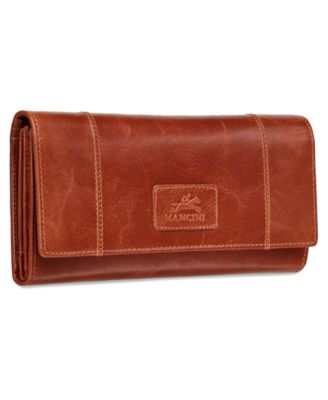 Casablanca Collection RFID Secure Ladies Trifold Wing Wallet