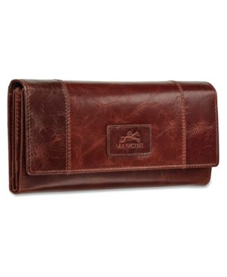 Casablanca Collection RFID Secure Ladies Trifold Wing Wallet