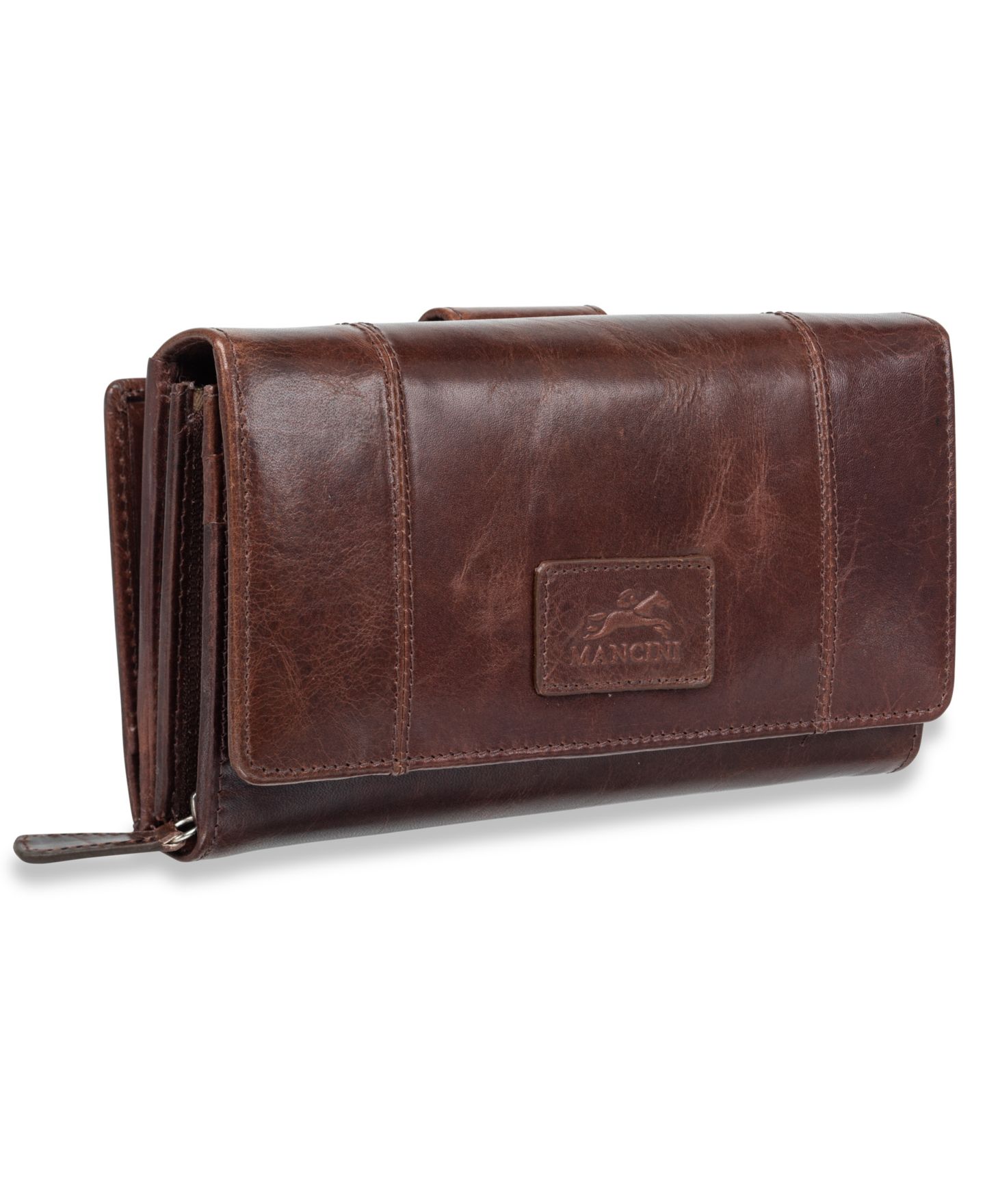 Женский кошелёк Mancini Casablanca Collection RFID Secure Ladies Clutch Wallet, цвет: Коричневый — фото 5