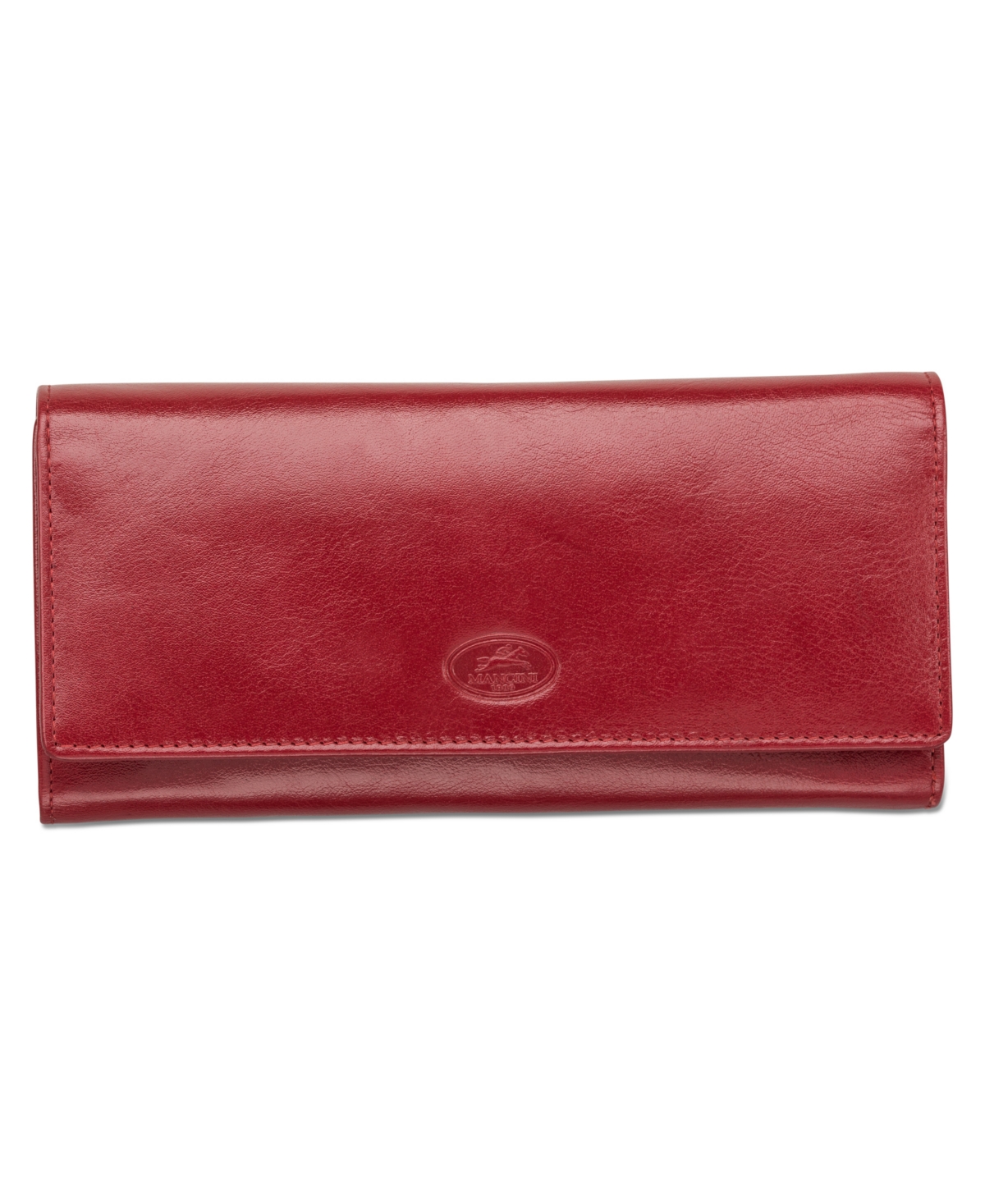 Equestrian-2 Collection Rfid Secure Trifold Wallet - Red
