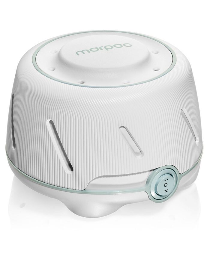 Yogasleep - Dohm (White with Blue) - White noise machine - 101 Night Trial and 1 Year Warranty - Soothing sounds from a real fan helps cancel noise while you sleep - For adults and children