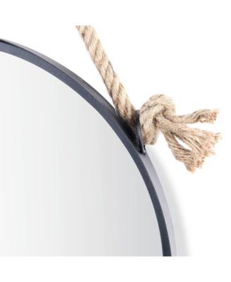 Danya B Round Accent Mirror with Hanging Rope