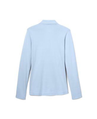 Big Girls Long Sleeve Stretch Pique Polo Shirt