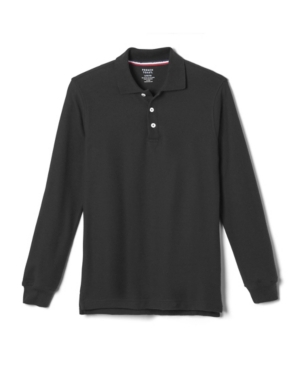 French Toast Big Boys Long Sleeve Pique Polo Shirt