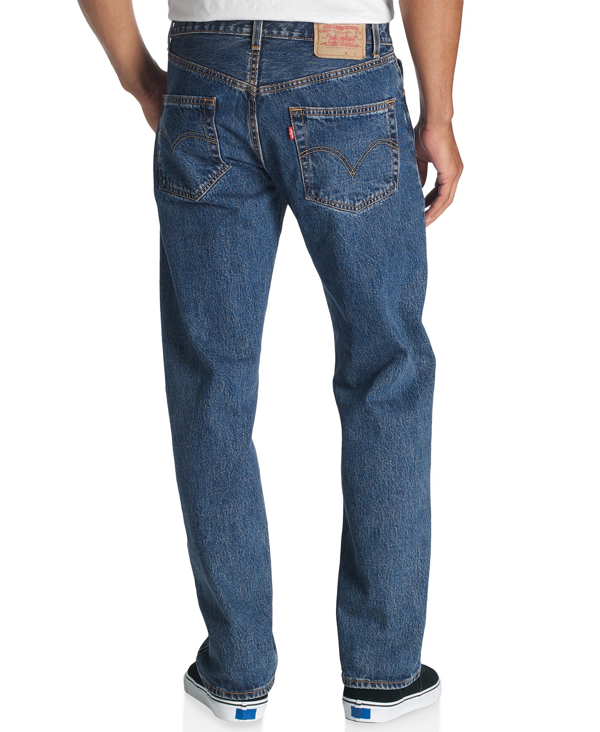 Levi's Men's 501 Original Fit Non-Stretch Jeans- Dark Stonewash Size ...